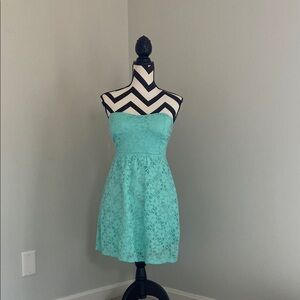 Rue21 Blue Strapless Sundress for Wedding Guest